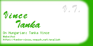 vince tanka business card